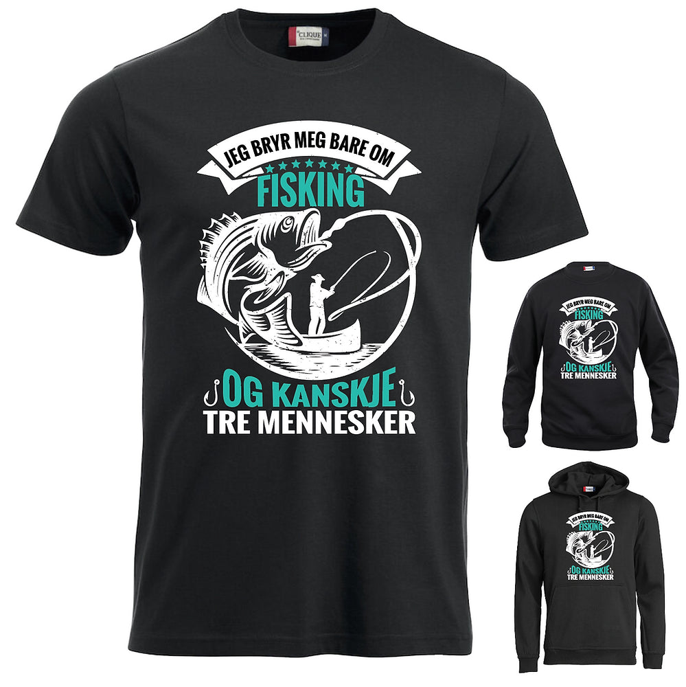 Fisking og tre mennesker