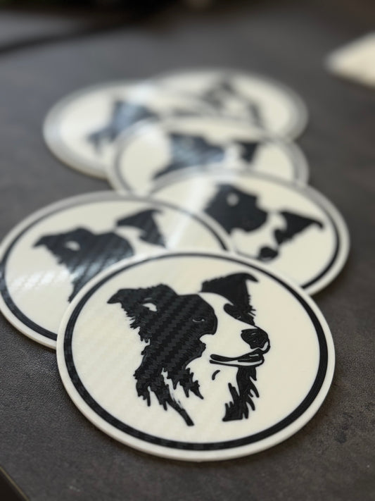 Border collie - glassbrikker