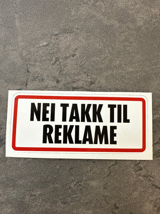 Nei takk til reklame