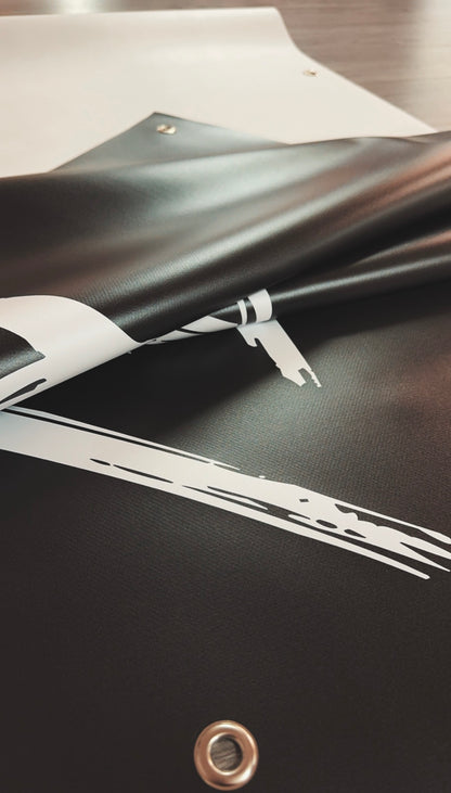 Banner på løpemeter – ferdig printet og maljet