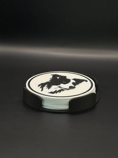 Border collie - glassbrikker