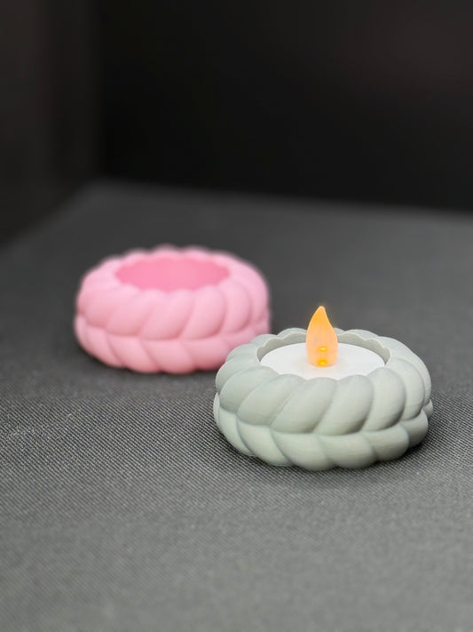 Flettet hjerte - telysholder