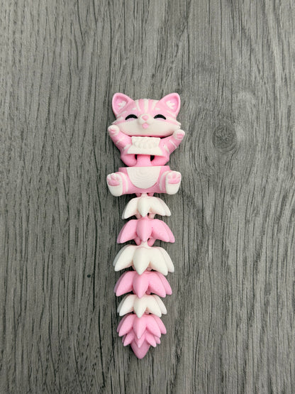 Rosa katt nøkkelring