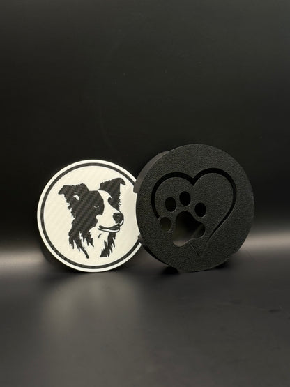 Border collie - glassbrikker