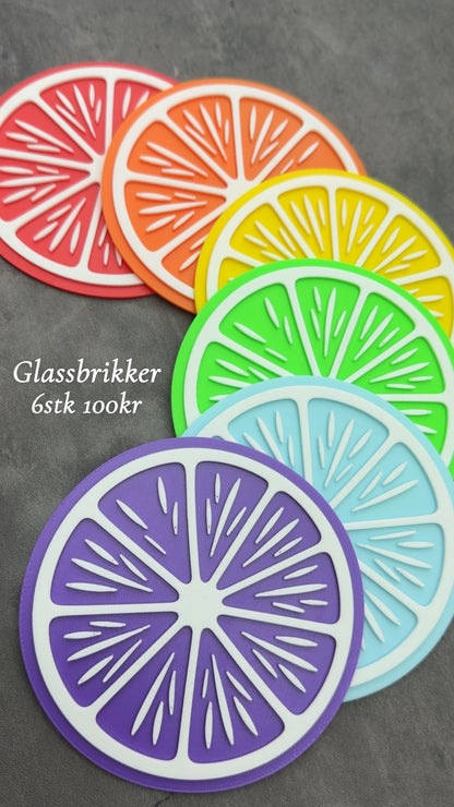Fargerike glassbrikker