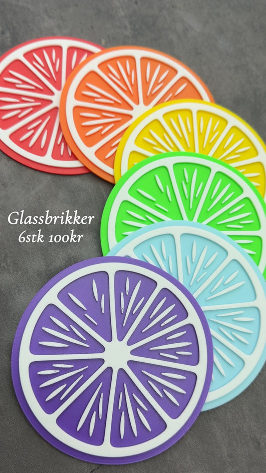 Fargerike glassbrikker