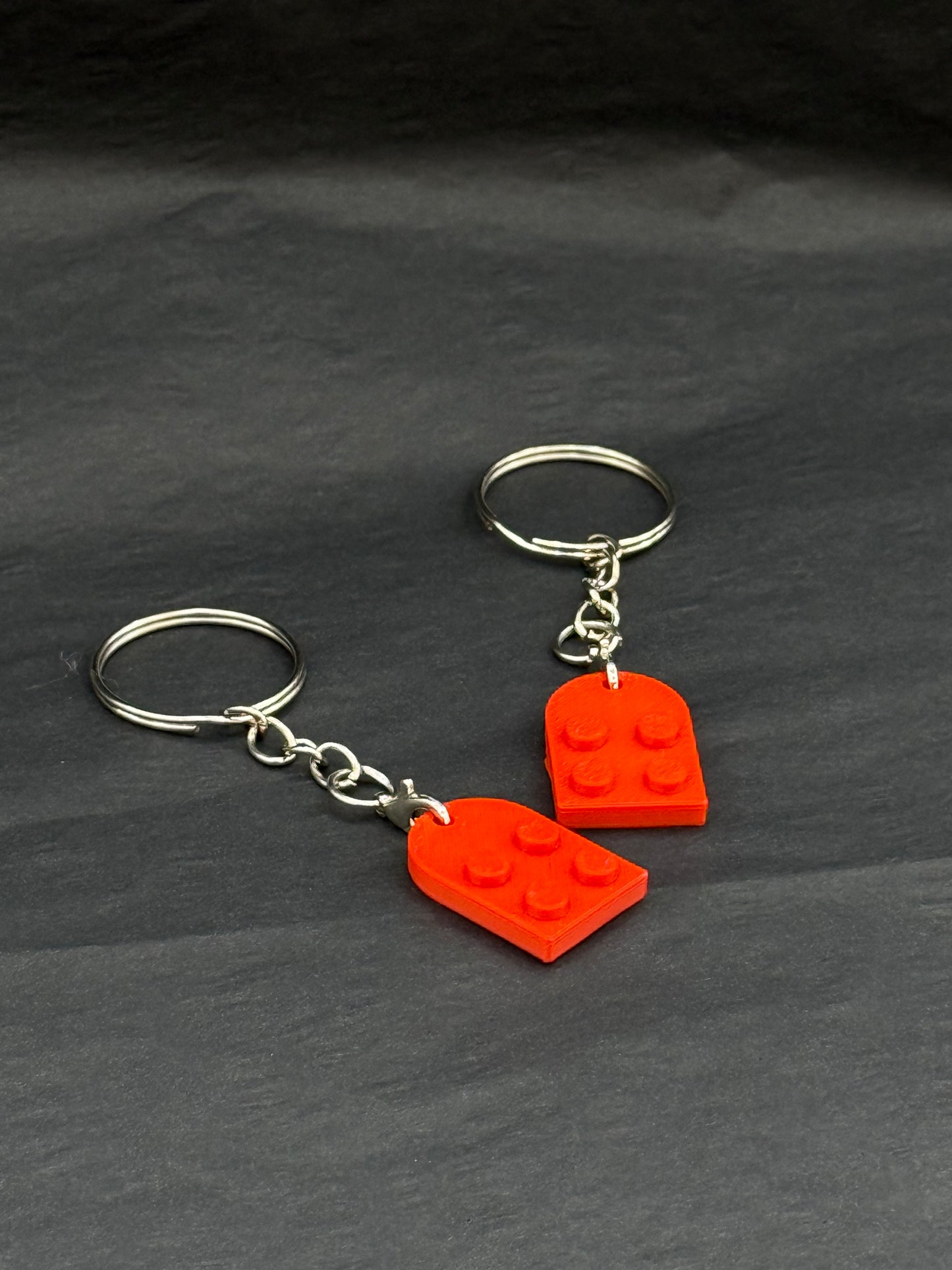 Legohjerte nøkkelring 2pk