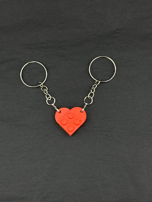 Legohjerte nøkkelring 2pk
