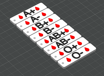Nøkkelring Blodtyper - awareness