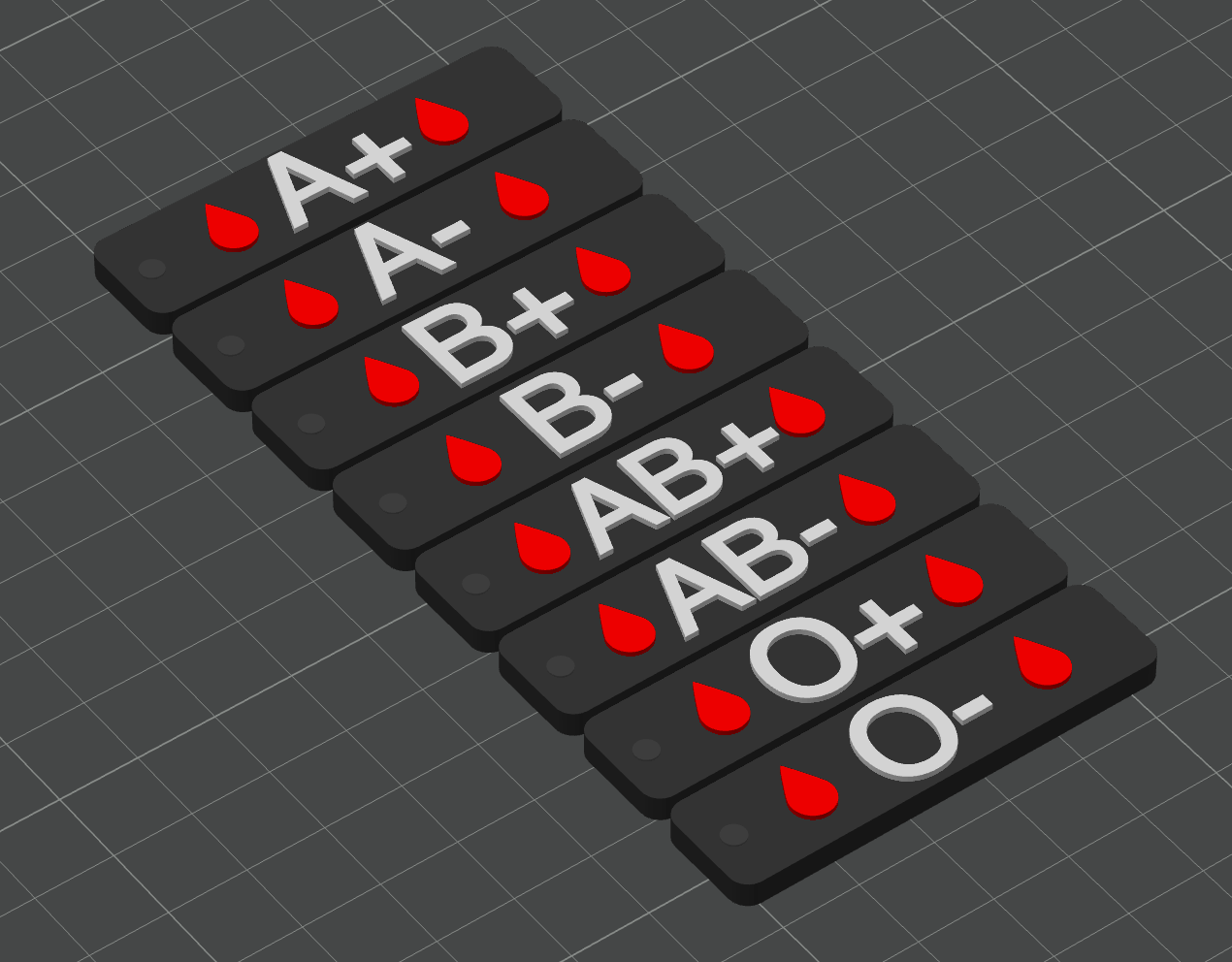 Nøkkelring Blodtyper - awareness